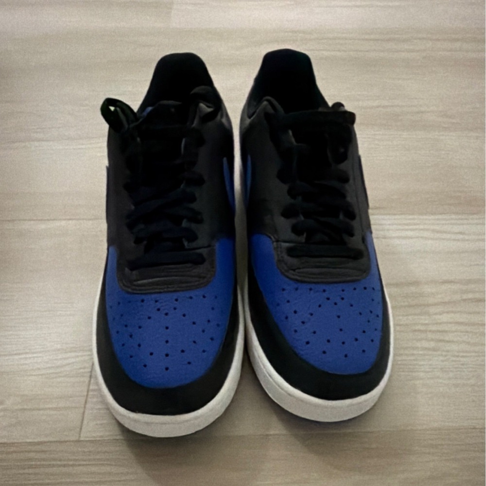 BRAND‎ NEW Nike Court Vision Low Sneakers Black/Game Royal/White DM8681-001